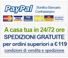 Metodi di pagamento online e Spedizioni in tutta Italia