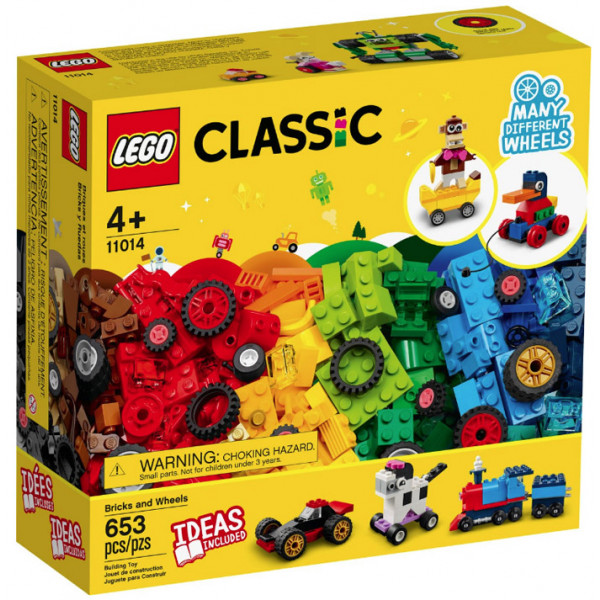 Lego Classic 11014 - Mattoncini e ruote 