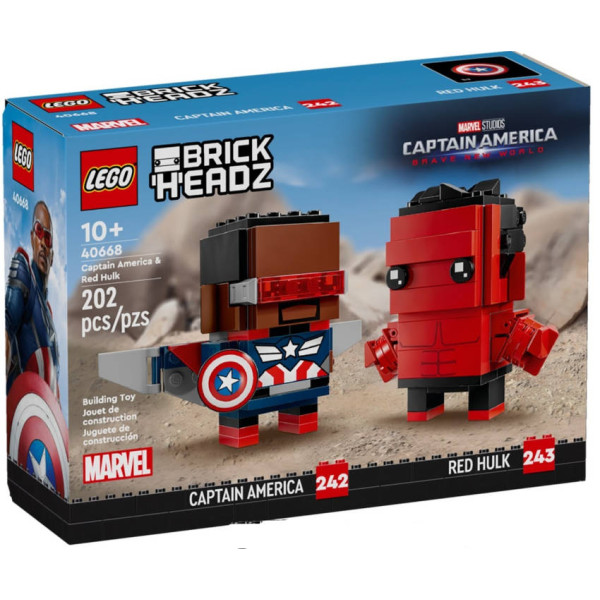 Personaggi di Captain America e Hulk Rosso BrickHeadz