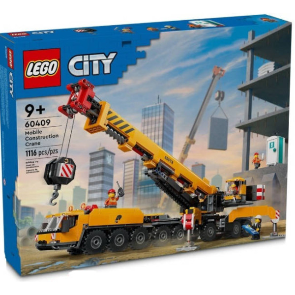 Gru da cantiere mobile gialla
