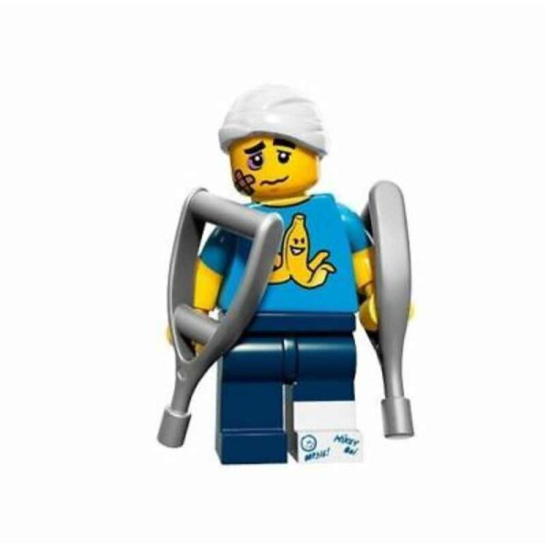 Minifig Ragazzo con stampelle Serie 15 - FUORI PRODUZIONE