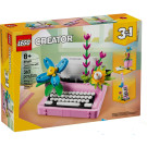 Macchina da scrivere con fiori