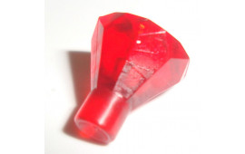 Rock 1 x 1 Jewel 24 Facet Transparent Red Jewels