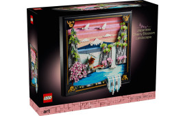 Paesaggio giapponese con ciliegi fioriti