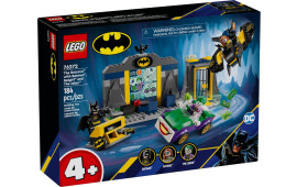 Batcaverna con Batman, Batgirl e The Joker
