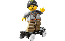 Minifig Skateboarder 