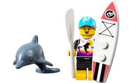 Minifigura Surfista Sup - Serie 21